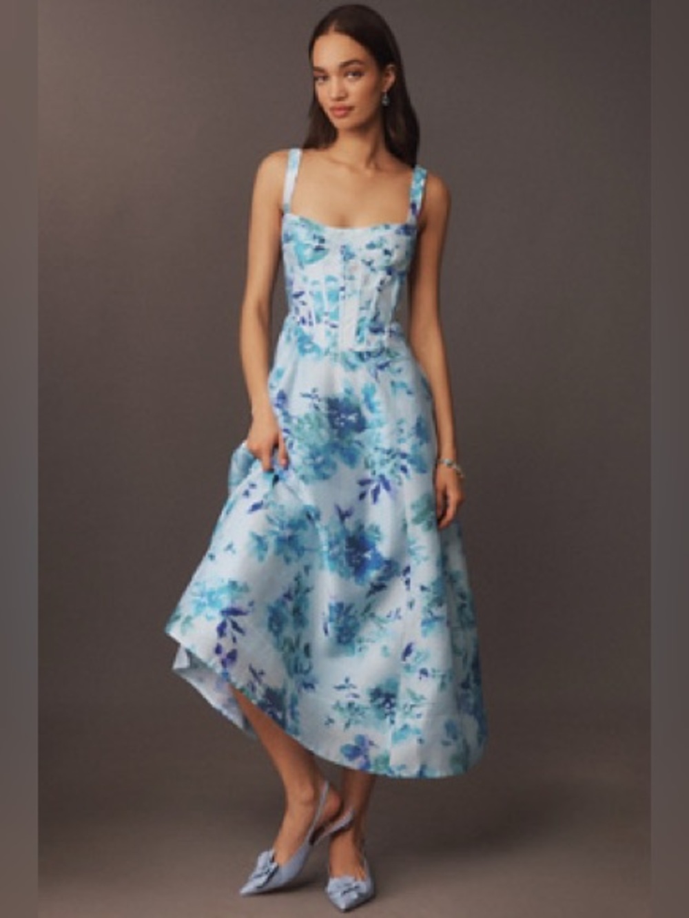 Bardot Lilah Sleeveless Corset A-line Midi Dress